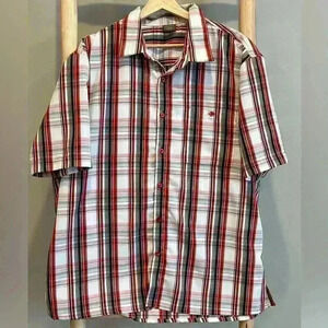 Great Northwest Clothing Company XL plaid button down red and black